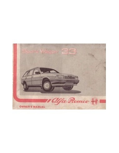 1988 ALFA ROMEO 33 SPORT WAGON INSTRUCTIEBOEK ENGELS