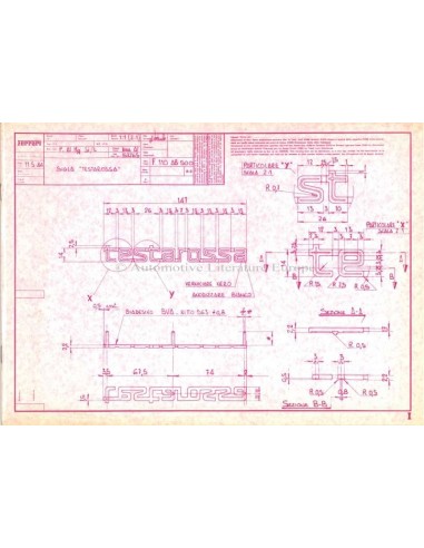 1984 FERRARI TESTAROSSA PERSMAP ITALIAANS 324/84