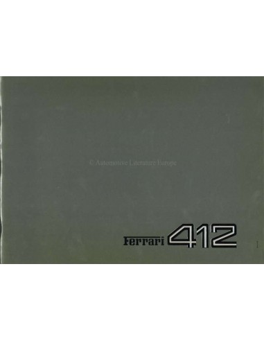 1985 FERRARI 412 PERSMAP ITALIAANS 353/85