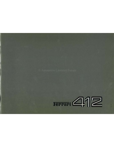 1985 FERRARI 412 PERSMAP ITALIAANS 353/85