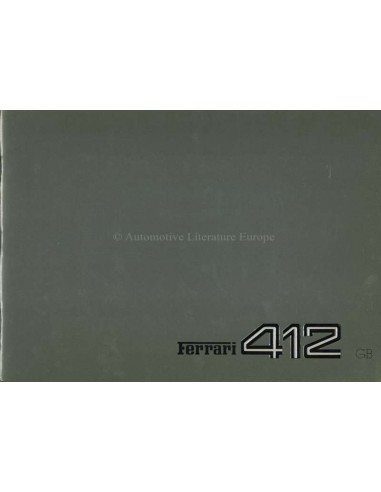 1985 FERRARI 412 PRESSEMAPPE ENLISCH 353/85