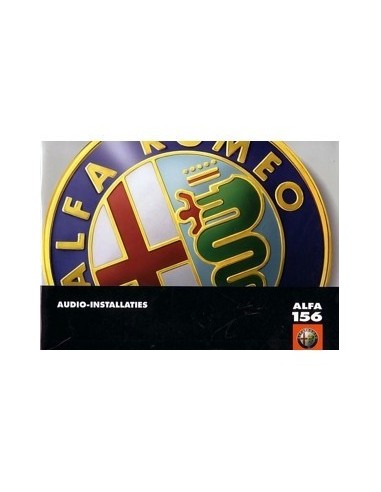 2003 ALFA ROMEO 156 AUDIO INSTRUCTIEBOEKJE ENGELS