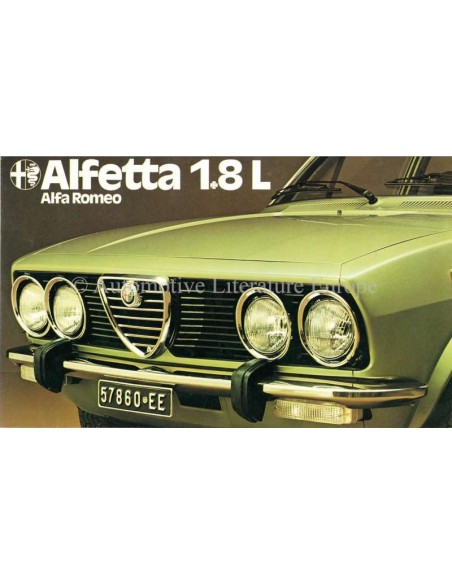 1975 ALFA ROMEO ALFETTA 1.8 L BROCHURE DUTCH