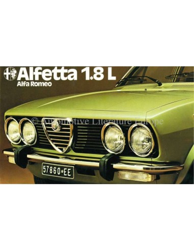 1976 ALFA ROMEO ALFETTA 1.8 L BROCHURE DUTCH