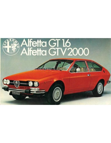1976 ALFA ROMEO ALFETTA GT 1.6 / GTV 2000 BROCHURE NEDERLANDS