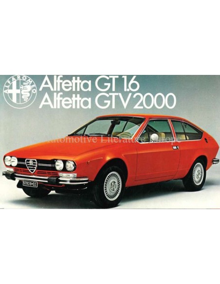1977 ALFA ROMEO ALFETTA GT 1.6 / GTV 2000 BROCHURE NEDERLANDS