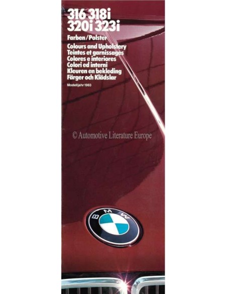 1983 BMW 3 SERIES COLOUR AND UPHOLSTERY BROCHURE