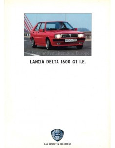 1991 LANCIA DELTA 1600 GT I.E. BROCHURE GERMAN