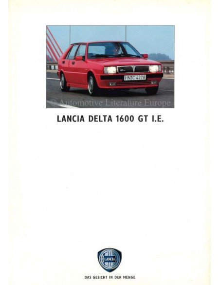 1991 LANCIA DELTA 1600 GT I.E. BROCHURE GERMAN