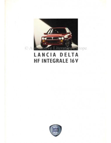 1992 LANCIA DELTA HF INTEGRALE 16V BROCHURE DUITS