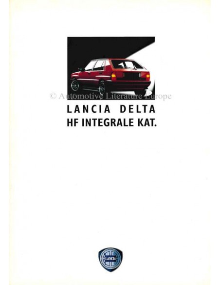 1990 LANCIA DELTA HF INTEGRALE KAT. BROCHURE DUITS
