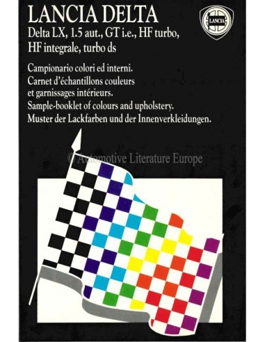 1988 LANCIA DELTA KLEUREN & INTERIEUR BROCHURE