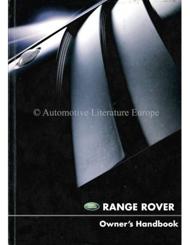2002 RANGE ROVER OWNERS MANUAL ENGLISH