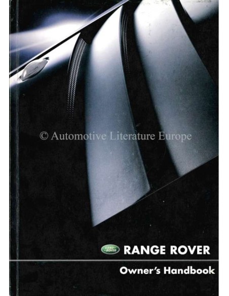 2002 RANGE ROVER OWNERS MANUAL ENGLISH