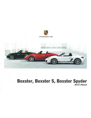 2011 PORSCHE BOXSTER & S & SPYDER OWNERS MANUAL ENGLISH