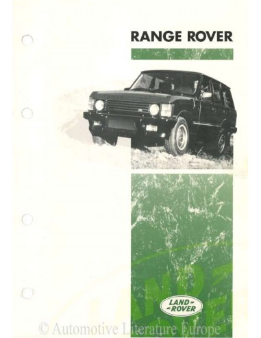 1993 RANGE ROVER OWNERS MANUAL DUTCH