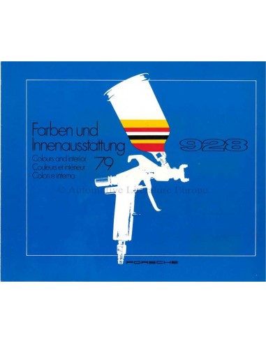 1979 PORSCHE 928 COLOUR CHART BROCHURE