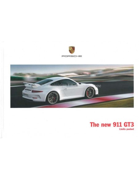 2014 PORSCHE 911 GT3 HARDCOVER PROSPEKT ENGLISCH
