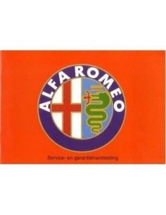 1993 ALFA ROMEO ONDERHOUDSBOEKJE NEDERLANDS
