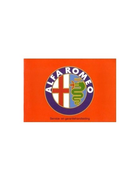 1993 ALFA ROMEO ONDERHOUDSBOEKJE NEDERLANDS