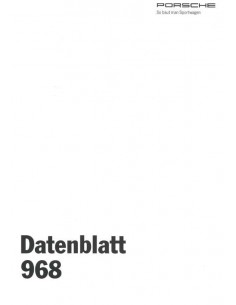 1994 PORSCHE 968 HARDCOVER BROCHURE DUITS 2