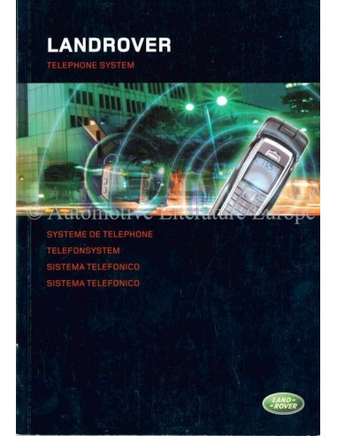 2004 LAND ROVER TELEPHONE SYSTEM OWNERS MANUAL
