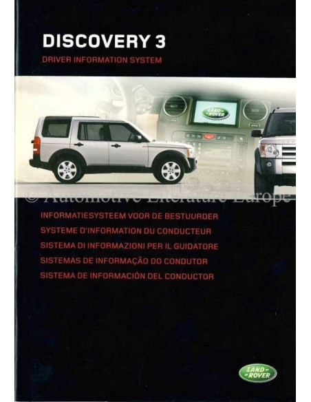 2004 LAND ROVER DISCOVERY 3 DRIVER INFORMATION SYSTEM OWNERS MANUAL DUTCH