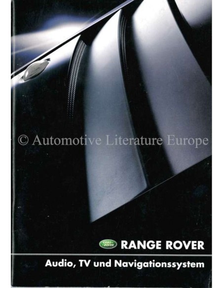 2001 RANGE ROVER AUDIO, TV & NAVIGATIONS SYSTEM OWNERS MANUAL GERMAN