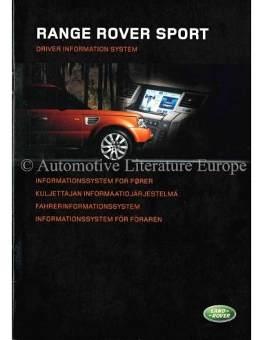 2004 RANGE ROVER SPORT DRIVER INFORMATION SYSTEM OWNERS MANUAL GERMAN