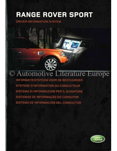 2004 RANGE ROVER SPORT FAHRERINFORMATIONSYSTEM BETRIEBSANLEITUNG NIEDERLÄNDISCH