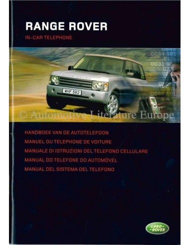 2004 RANGE ROVER AUTOTELEFON BETRIEBSANLEITUNG NIEDERLÄNDISCH