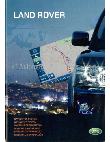 2009 LAND ROVER NAVIGATIONSYSTEM BETRIEBSANLEITUNG NIEDERLÄNDISCH