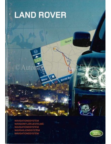 2009 LAND ROVER NAVIGATIESYSTEEM INSTRUCTIEBOEKJE DUITS