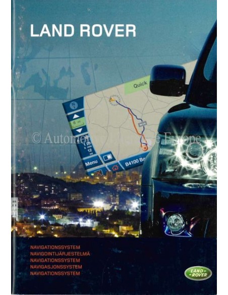 2009 LAND ROVER NAVIGATIONSYSTEM BETRIEBSANLEITUNG DEUTSCH
