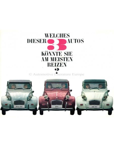 1966 CITROEN 2CV BROCHURE DUITS