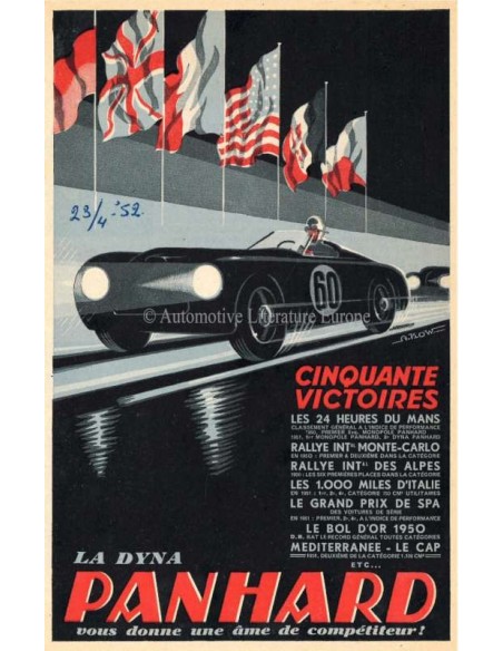 1952 PANHARD DYNA BROCHURE FRANS