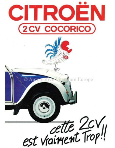 1986 CITROEN 2CV COCORICO BROCHURE FRANS