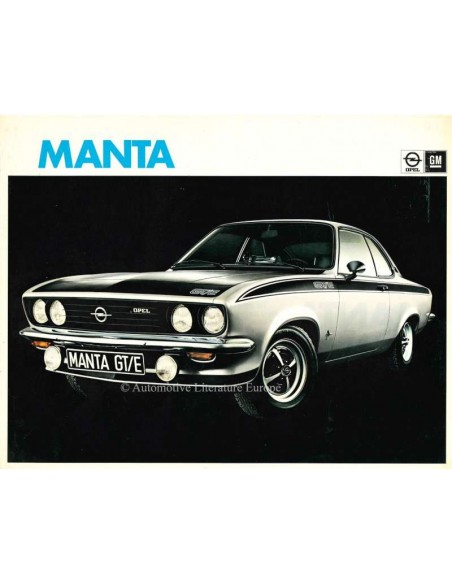 1975 OPEL MANTA BROCHURE DUTCH