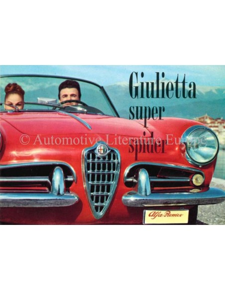 1958 ALFA ROMEO GIULIETTA SUPER SPIDER BROCHURE ENGELS