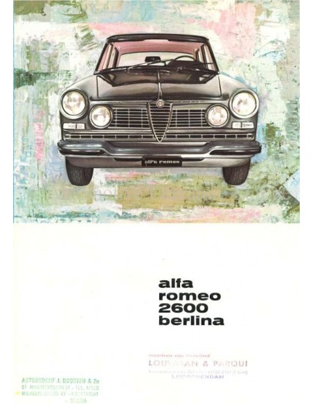 1962 ALFA ROMEO 2600 SALOON BROCHURE ITALIAN