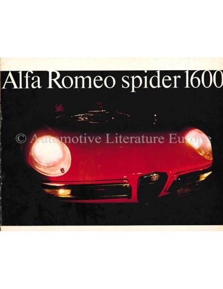 1966 ALFA ROMEO SPIDER 1600 BROCHURE ENGELS