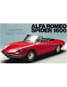 1966 ALFA ROMEO SPIDER 1600 BROCHURE ENGELS