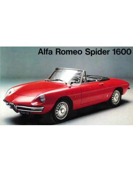 1966 ALFA ROMEO SPIDER 1600 BROCHURE FRANS