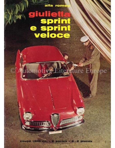 1960 ALFA ROMEO GIULIETTA SPRINT & SPRINT VELOCE BROCHURE FRANS