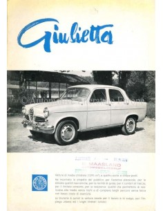 1959 ALFA ROMEO GIULIETTA PROSPEKT ITALIENISCH
