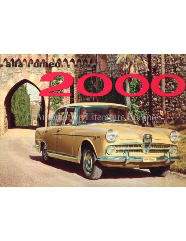 1958 ALFA ROMEO 2000 BROCHURE ENGLISH