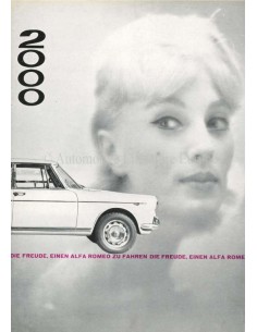 1961 ALFA ROMEO 2000 BERLINA PROSPEKT DEUTSCH