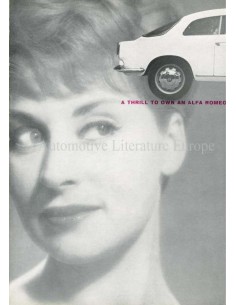 1960 ALFA ROMEO GIULIETTA SPRINT BROCHURE ENGELS
