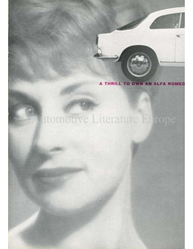 1960 ALFA ROMEO GIULIETTA SPRINT BROCHURE ENGELS