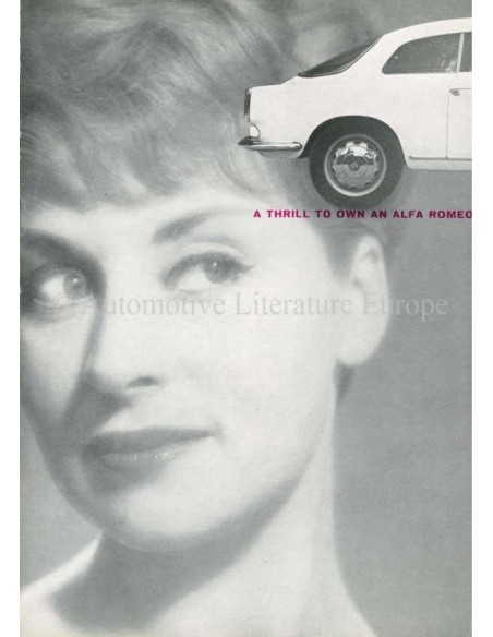 1960 ALFA ROMEO GIULIETTA SPRINT BROCHURE ENGLISH